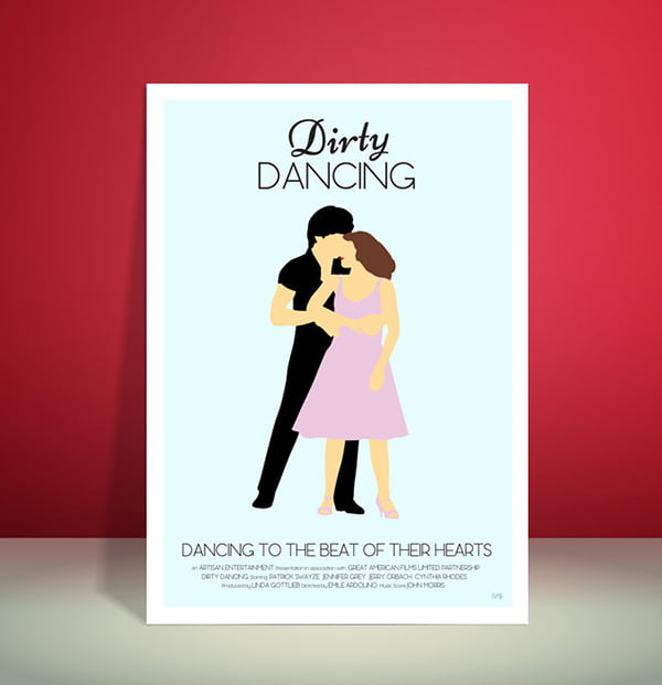 Dirty Dancing Minimalist Movie Poster, via Etsy