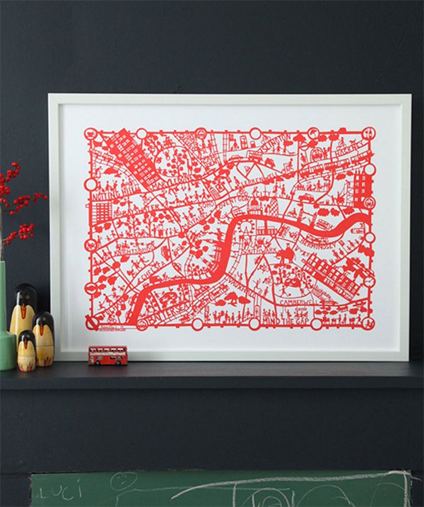 La Famille Summerbelle, London Print Map
