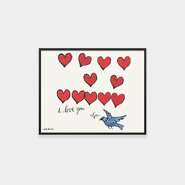 Andy Warhol I Love You So, framed Print by MoMa Store