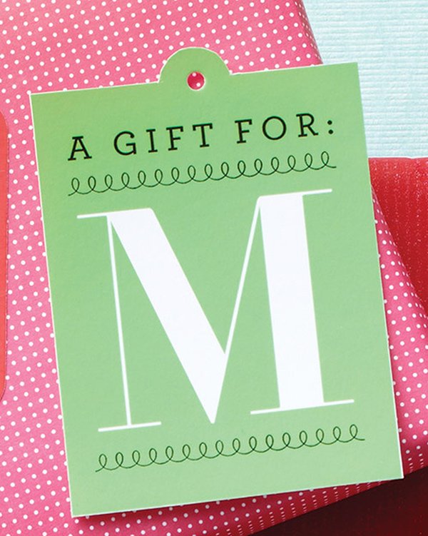 Geschenk Etikette personalisiert, Hey Pretty Free Printables