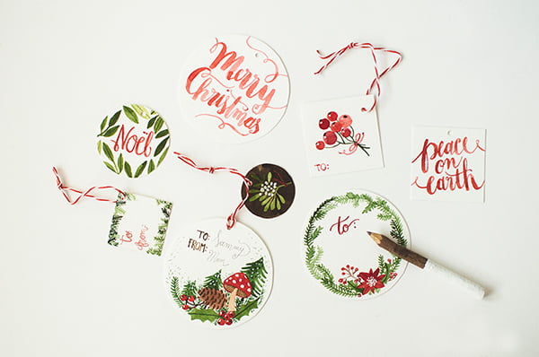 Geschenketiketten Weihnachten zum Ausdrucken