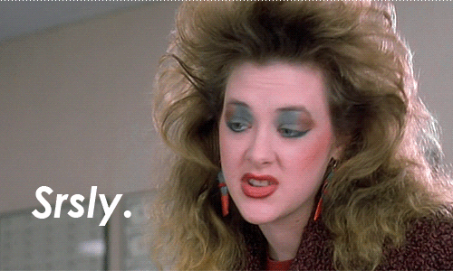 80s makeup and hair gif
