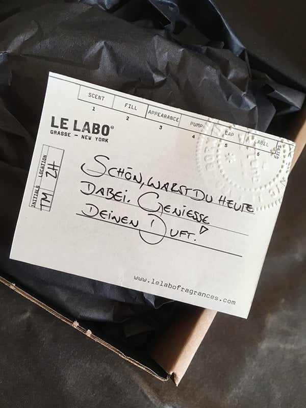 Le Labo Ambrette 9: Box (Review and Image by Hey Pretty)