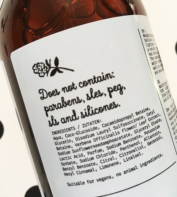YOPE Verbena Natural Liquid Soap, Ingredienzen (bei We Love You Love Schweiz erhältlich), Image and Review by Hey Pretty