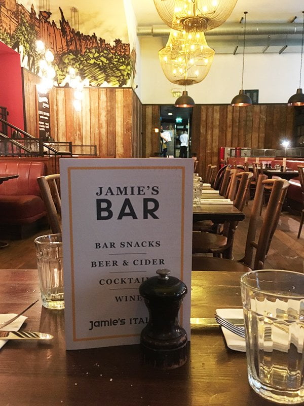 Jamie's Italian Restaurant in Edinburg (Bar-Karte): Hey Pretty Reisetipps 