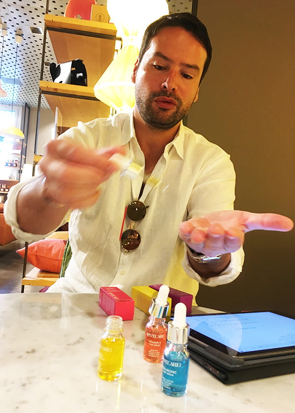 Apot.Care Pure Serum Kollektion: Launch in der Schweiz mit Gründer Antoine Le Galloudec @ Globus Zürich (Image: Hey Pretty Beauty Blog)
