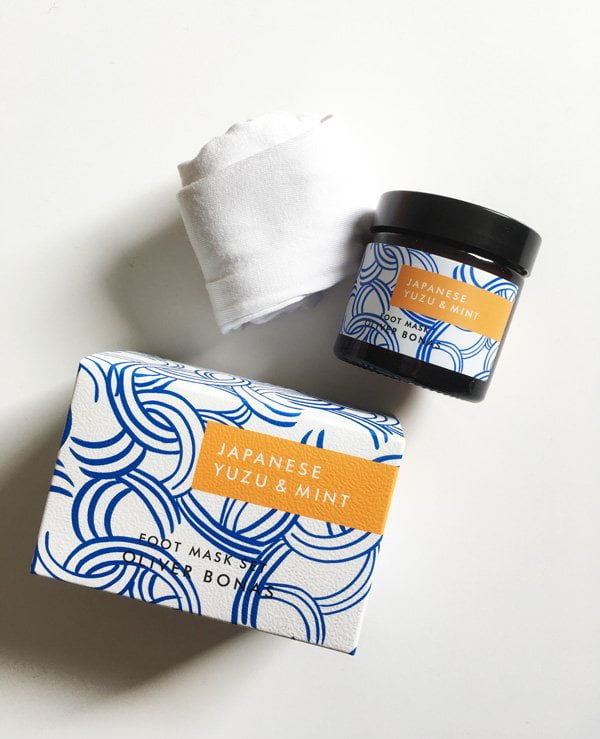 Oliver Bonas Japanese Yuzu & Mint Foot Mask Set (Beauty-Trouvaillen aus London – Review auf Hey Pretty Beauty Blog)