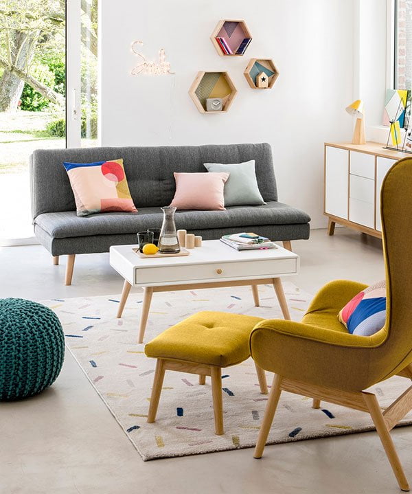 Schlafcouch Amagona von la Redoute Interiors (Nordic Style fürs kleine Budget auf Hey Pretty)