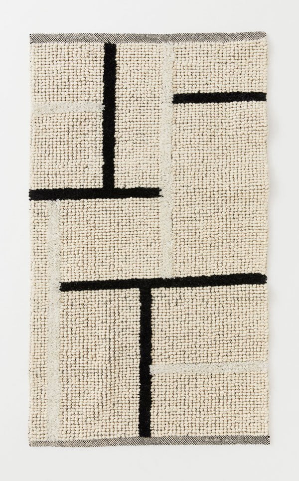 Nordic Style: Einrichten geht auch günstig (H&M Wollteppich), Hey Pretty Beauty Blog Deko-Flash