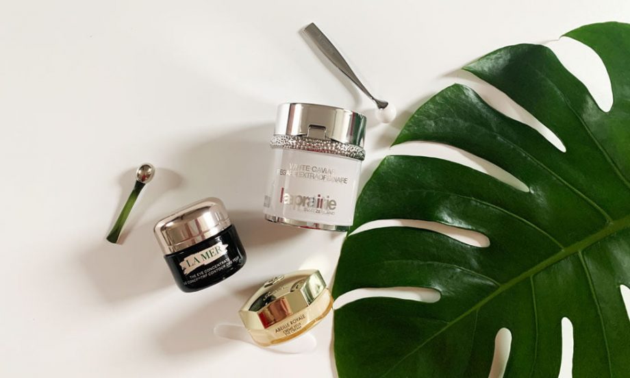 Augenpflege für Luxus Lovers: 3 Neuheiten Luxuriöse Augenpflege-Neuheiten für April 2020 – gönn dir was (Hey Pretty Beauty Blog Review: La Prairie White Caviar Extraordinaire Eye, La Mer The Eye Concentrate und Guerlain Abeille Royale Eye)