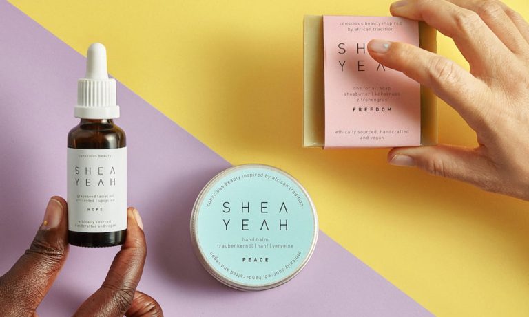 Ghana trifft Schweiz: Neue Produkte von Shea Yeah Hey Pretty Review Shea Yeah Freedom Seife Hope Traubenkernöl Peace Hand Balm (Image credit: Nora Dal Cero)