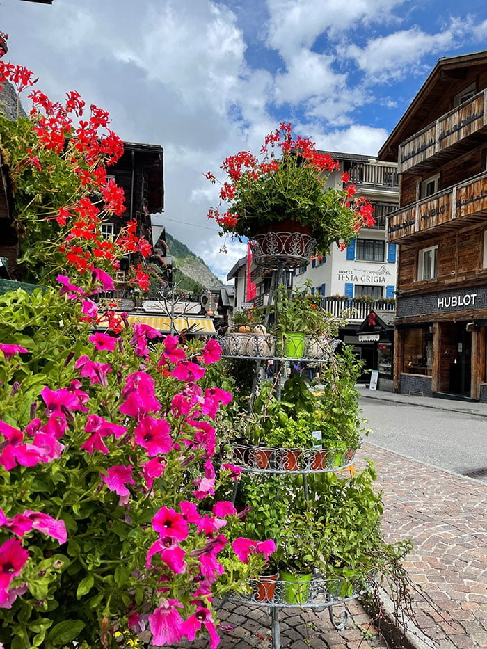Zermatt Dorf BlumenView