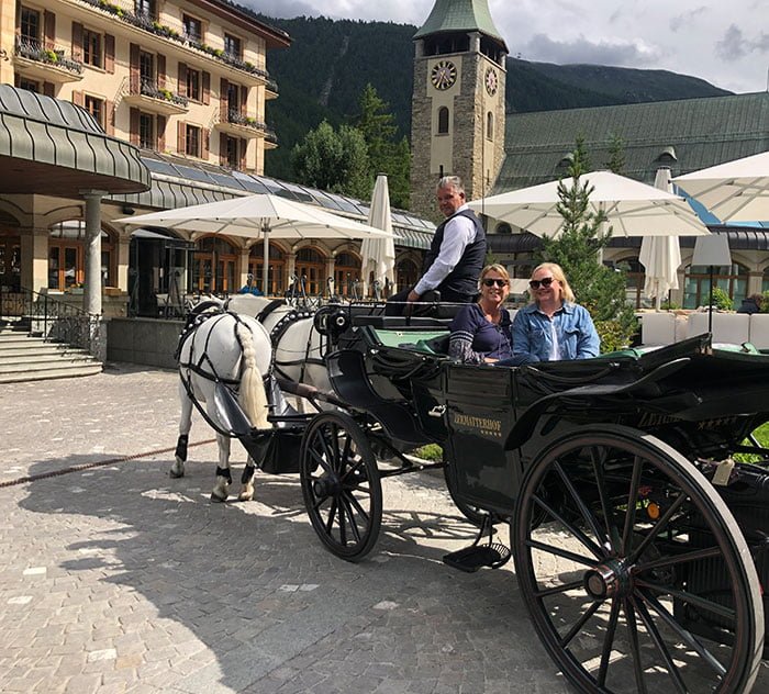 Zermatterhof Hotel Ankunft Kutsche