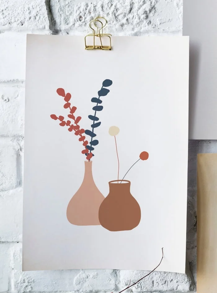 Deine Gratis Gallery Wall: Neue Free Printable Wandbilder 15 NorthernFeeling AbstractPlantPrint
