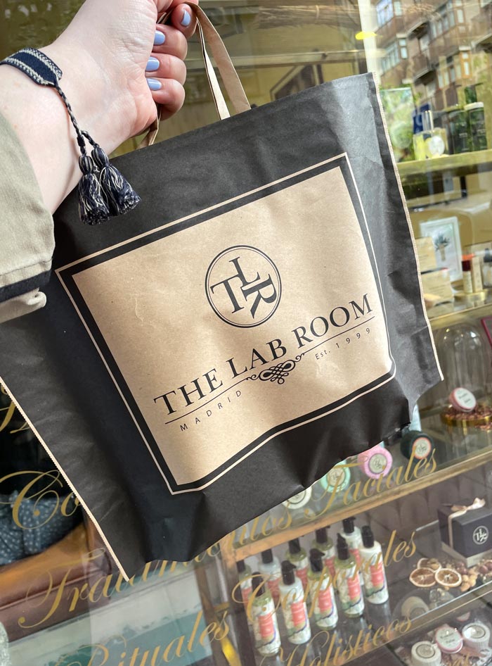 Spa Review auf Spanisch: The Lab Room in Madrid 26 TheLabRoom Nachher Tuete