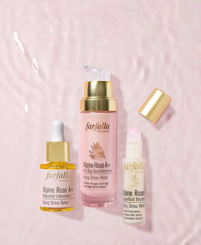 Gewinne die neue Farfalla Alpine Rose A+ Gesichtspflegelinie 1 Farfalla PR AlpineRose Still