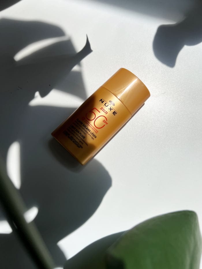 Hey Pretty Beauty Blog Beauy Magazine Review SPF Sunscreen Sonnenschutz Face Gesicht Roundup 2023 Nuxe Fluide Solaire Legere