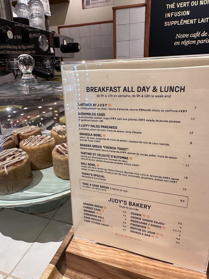 Der grosse Glutenfrei in Paris-Guide 2025: Die besten Adressen 30 Paris Judy Menu