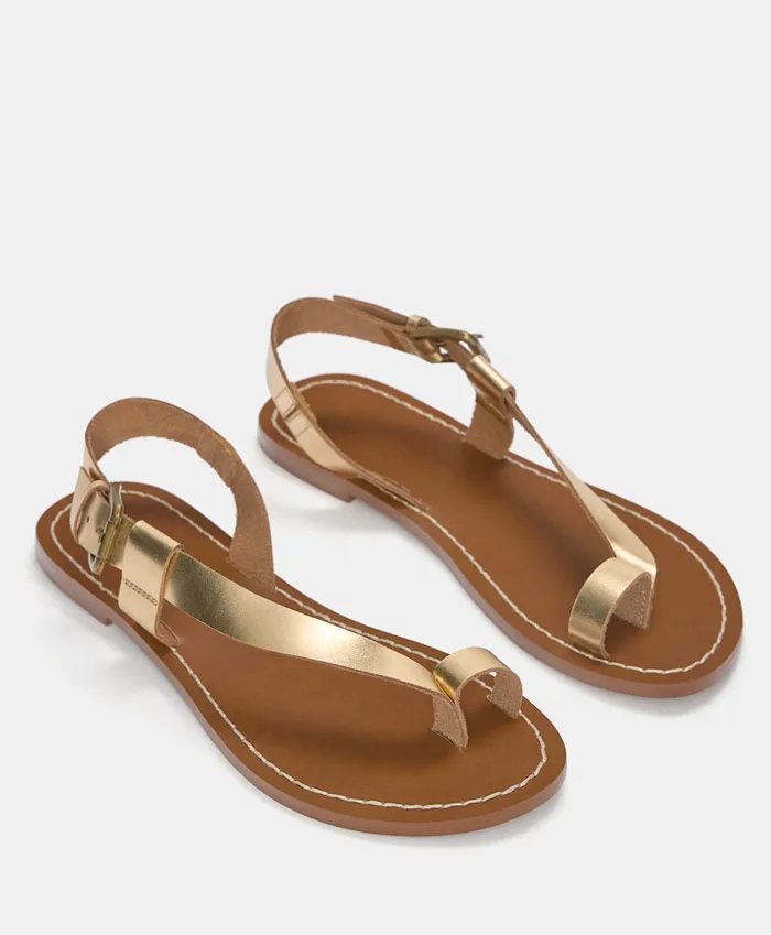 Sandalen PullBear Gold