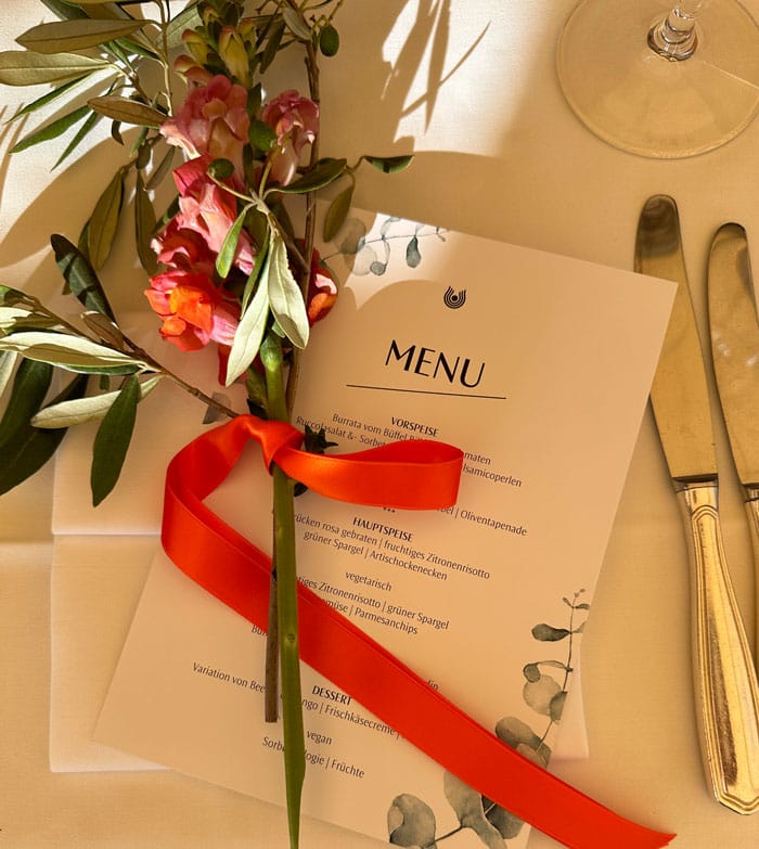 DrHauschka Dinner BurgStaufeneck Menu