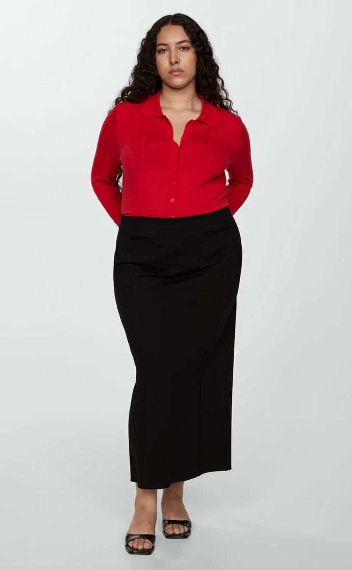PlusSize Mango Bleistiftrock