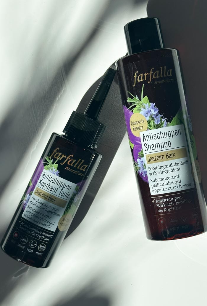 Natürlich schönes Haar: Die neue farfalla Haarpflege 6 Farfalla Antischuppen Shampoo Tonic