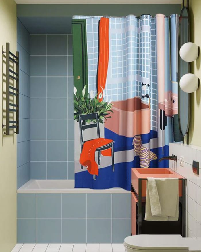 Color ZigZag Duschvorhang