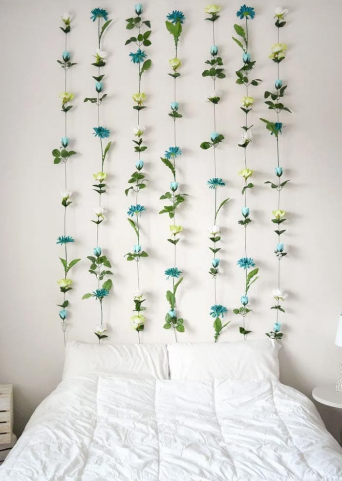 DIY Ideen für den Frühling: 10 schöne Projekte auf Pinterest 4 diy flowerwall sweetteal 1