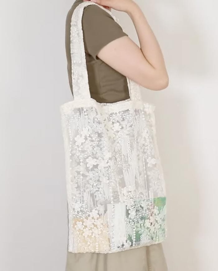 DIY Ideen für den Frühling: 10 schöne Projekte auf Pinterest 16 diy lace tote sewingly carol