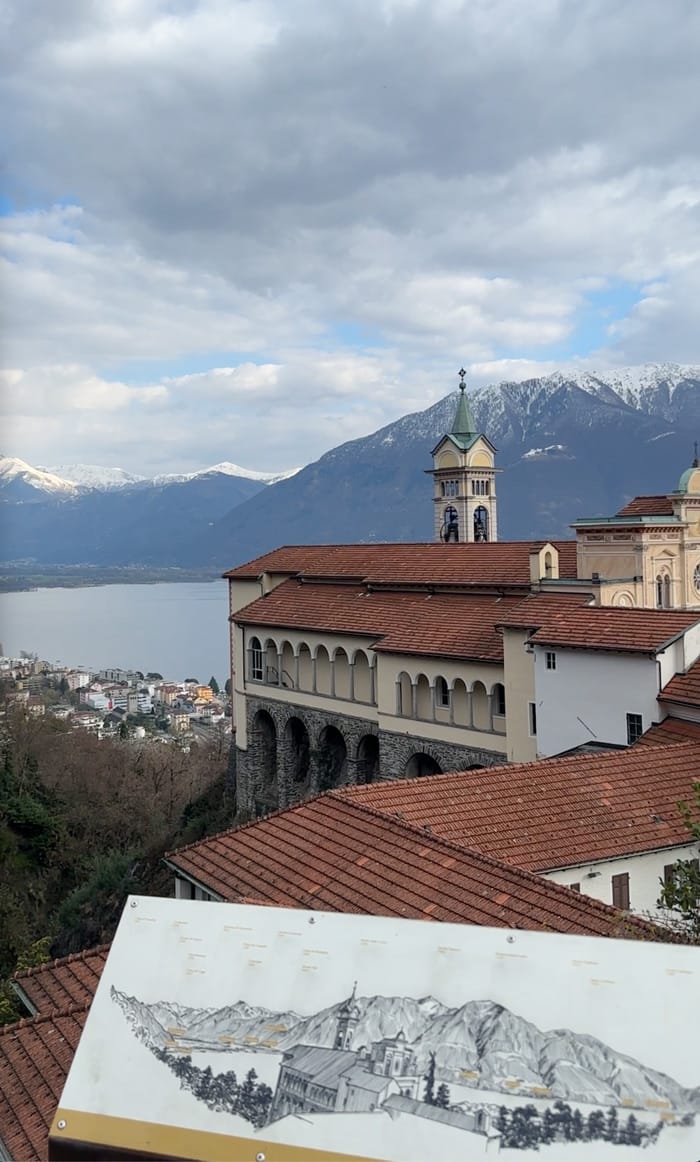 Spa Review mit ordentlich Frühlingssonne: Hotel Belvedere Locarno 55 MadonnaDelSasso Aussicht