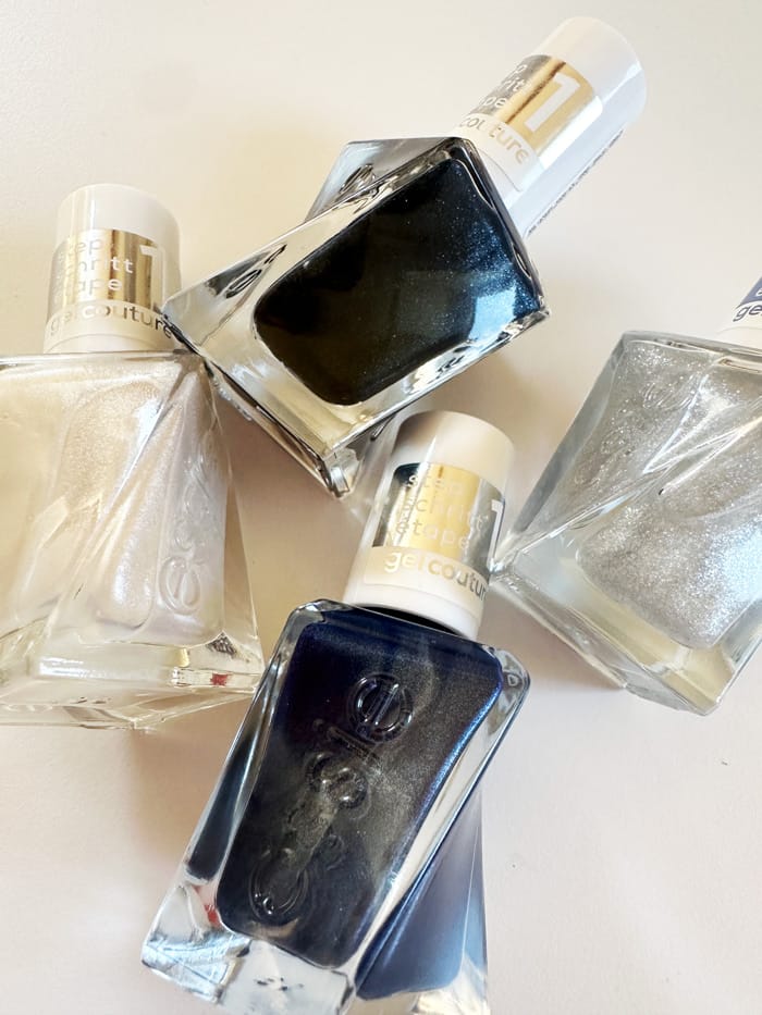 essie liquid diamonds bottles blues