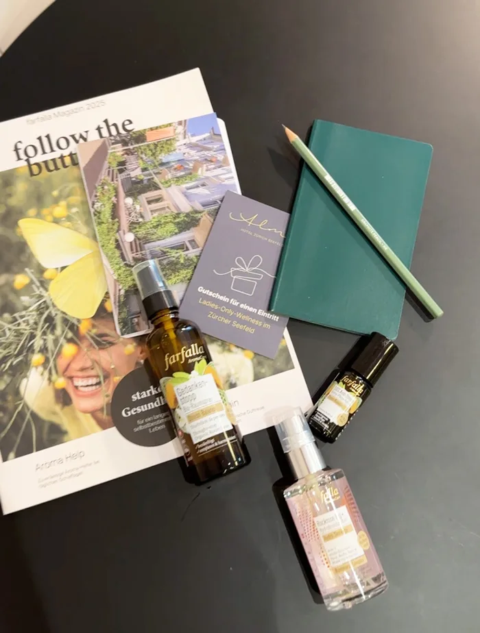 Mal kurz durchatmen mit der neuen farfalla Stress Balance Linie 6 farfalla Workshop GoodieBag