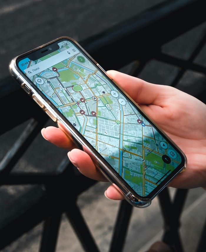 reisen smartphone map