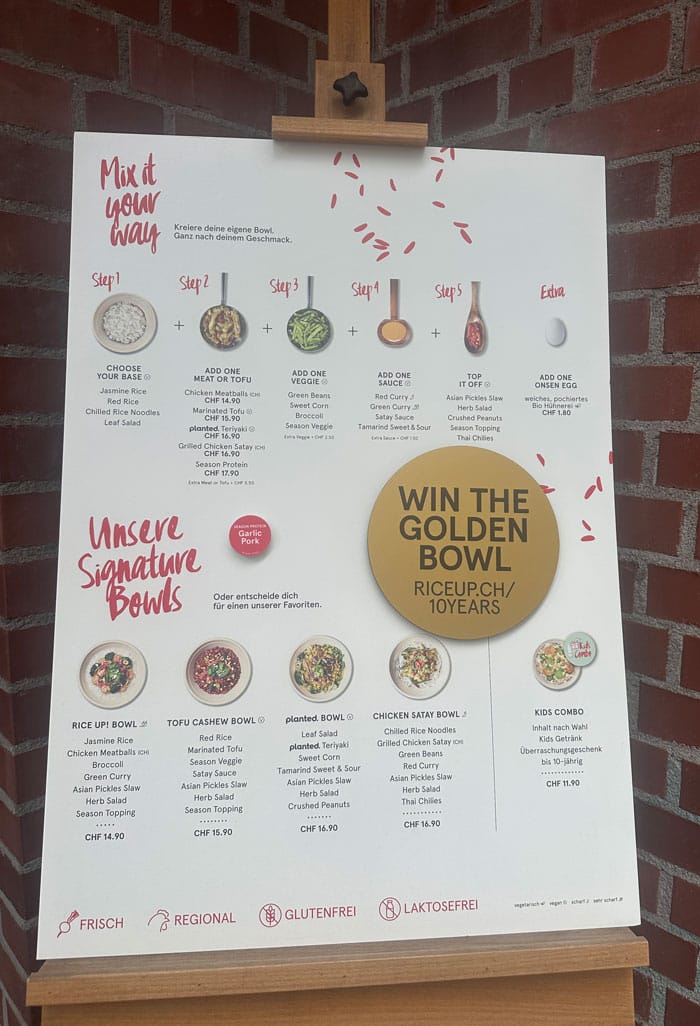 RiceUp Menu