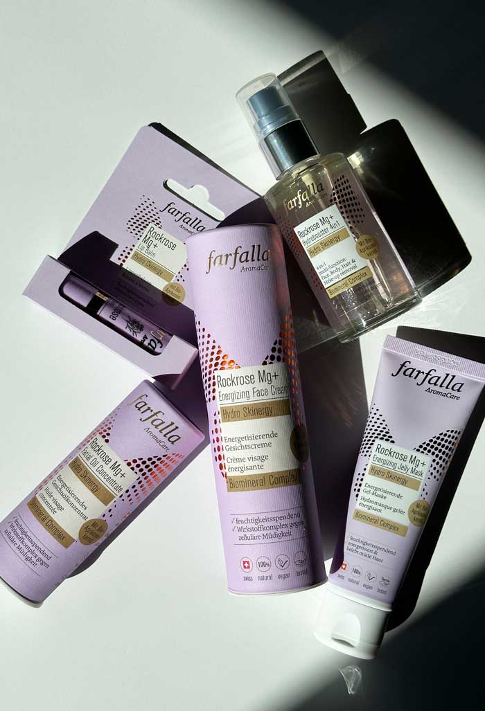 Neue Energie für deine Haut mit der farfalla Rockrose Mg+ Hydro Skinergy Kollektion 9 farfalla rockrose haufen
