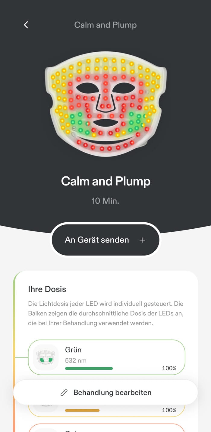 Was die CurrentBody LED Lichttherapie Maske: 3. Generation anders macht 9 Currentbody LED 3Gen Screenshot App Calm