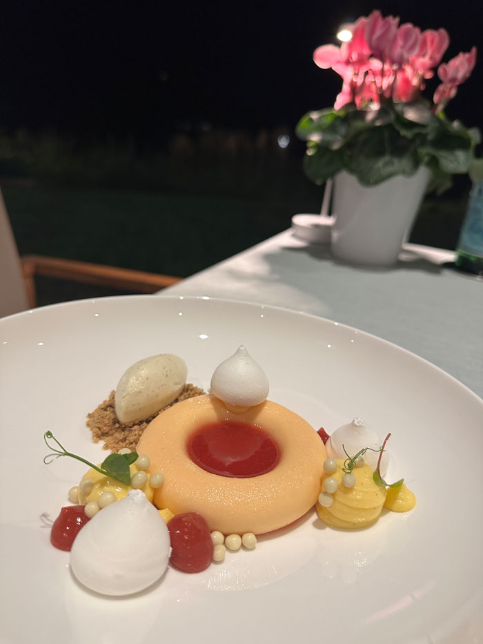 Wellness-Auszeit in Lugano in den Swiss Diamond Hotels 41 LaRomantica Essen Dinner Dessert